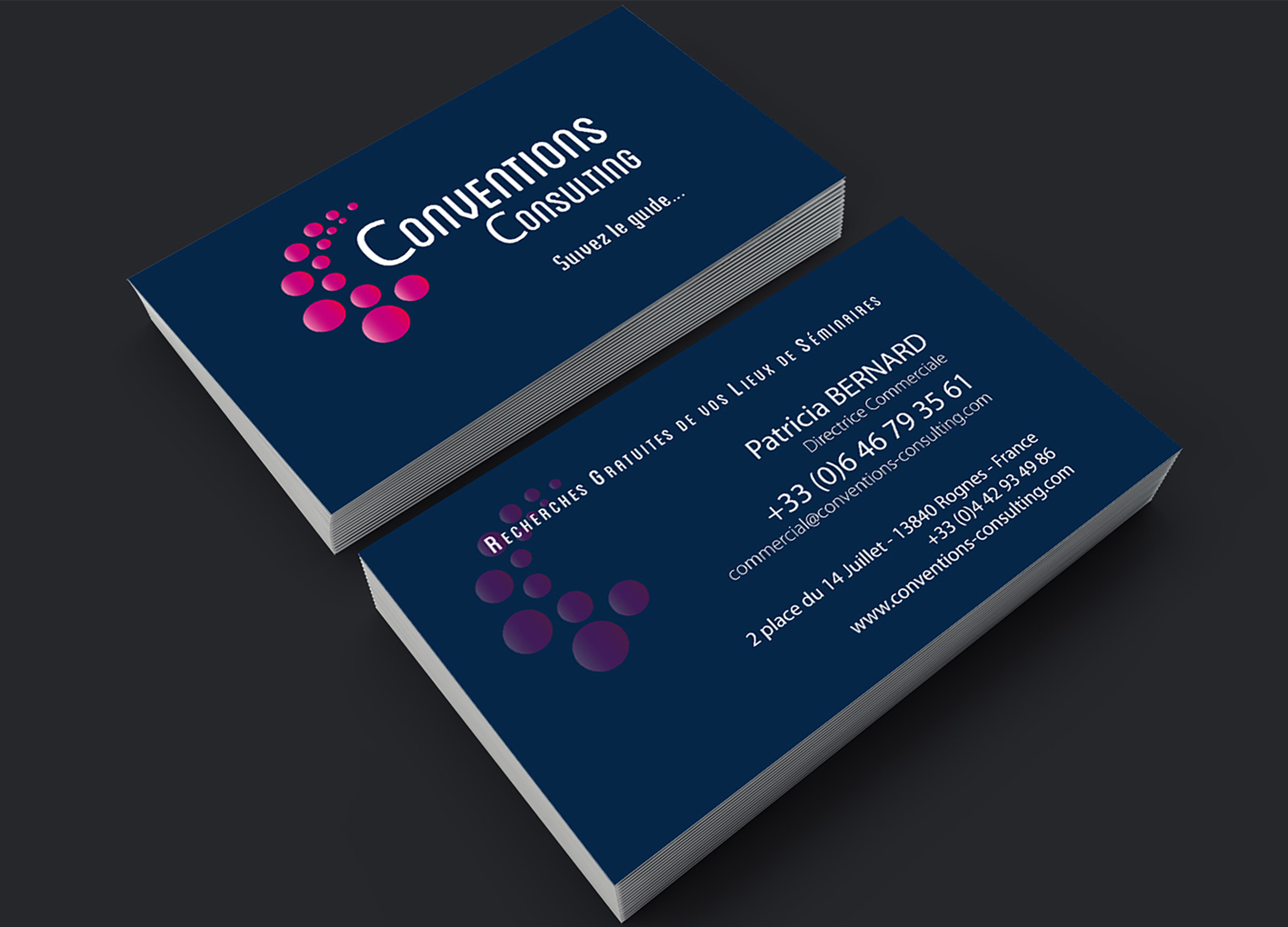 CONVENTION CONSULTING Business Card Mockup 2020 - Conventions consulting
