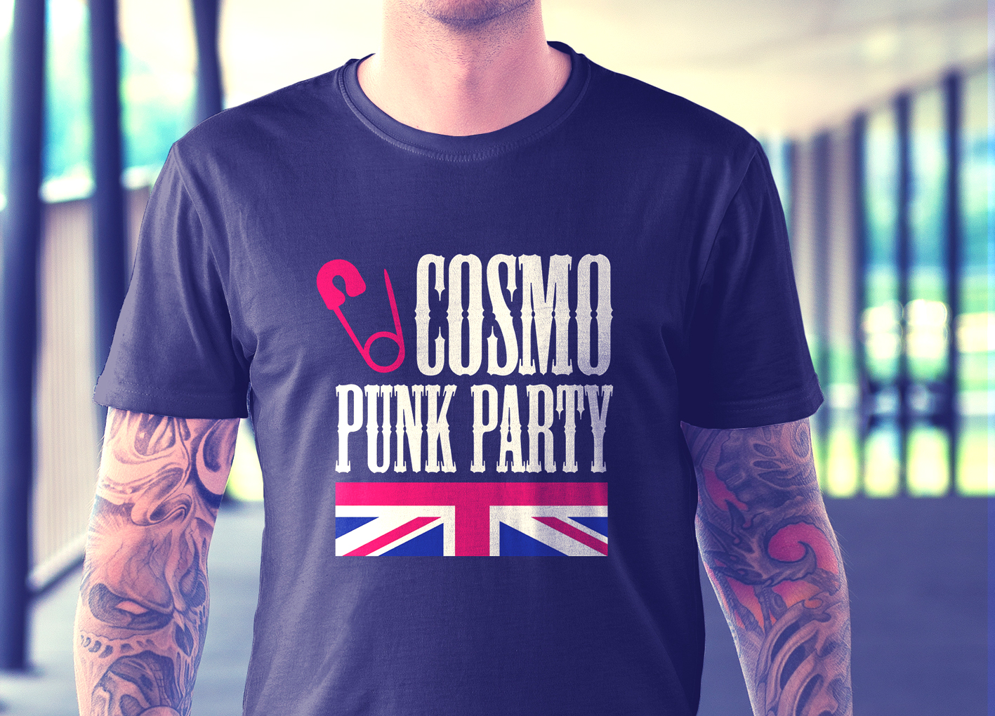 COSMO PUNK tshirt male mockup 2020 - Cosmo Punk Party